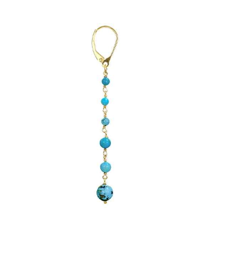 Single earring Io & Te  Woman in Silver Turchese africano ORMSATUDO - ORMSATUDO